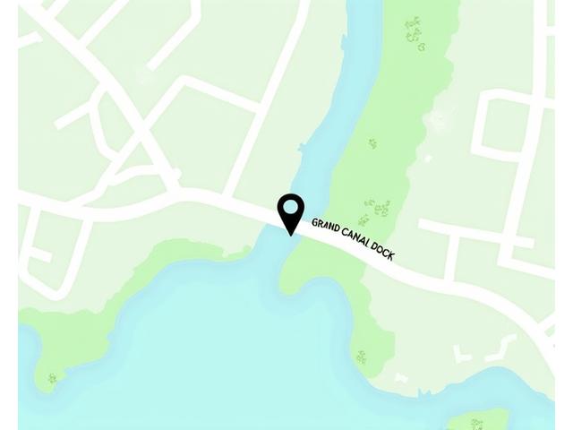 Map showing the office location of VoltaGrid Energy at Grand Canal Dock, Dublin