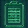 Icon depicting a smart grid network and battery storage